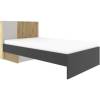 Кровать 90х200 НК-Мебель Kubo 71705565 Дуб Артизан/Чёрный матовый/Холодный Серый 100x100x217