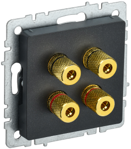 Акустическая розетка IEK Brite BR-S40-K02 черный