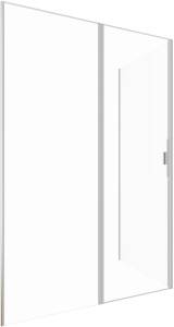 Душевой уголок Allen Brau Priority 3.31035.BA + 3.31044.BA профиль брашированное серебро, 1400x900