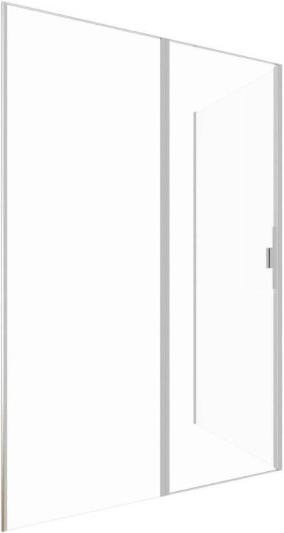 Душевой уголок Allen Brau Priority 3.31035.BA + 3.31044.BA профиль брашированное серебро, 1400x900