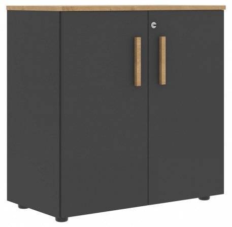 Тумба Skyland Forta 00-07090385 Черный графит/Дуб Гамильтон