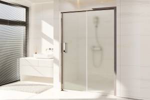 Душевая дверь в нишу Royal Bath Accord RB155HS-C-CH профиль хром, стекло матовое, 155x200