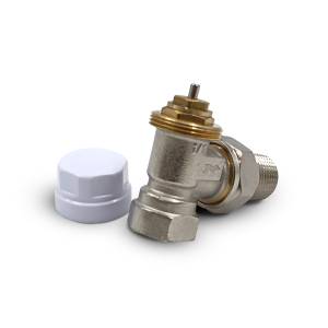 Вентиль угловой Primoclima Armature PC1212TA термостатический, 1/2", никель