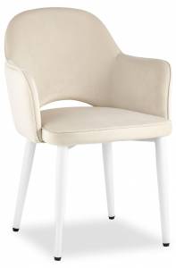 Кресло Stool Group Венера MC16-2 KD HLR-2 велюр кремовый (ножки белые)