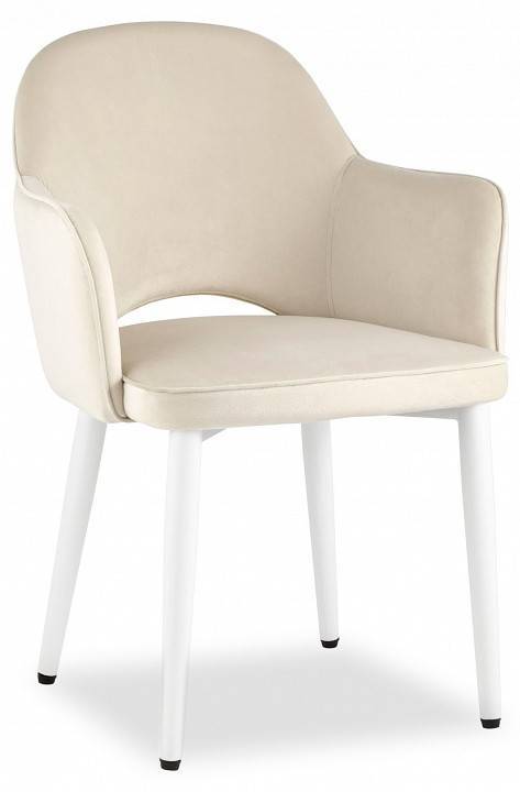 Кресло Stool Group Венера MC16-2 KD HLR-2 велюр кремовый (ножки белые)