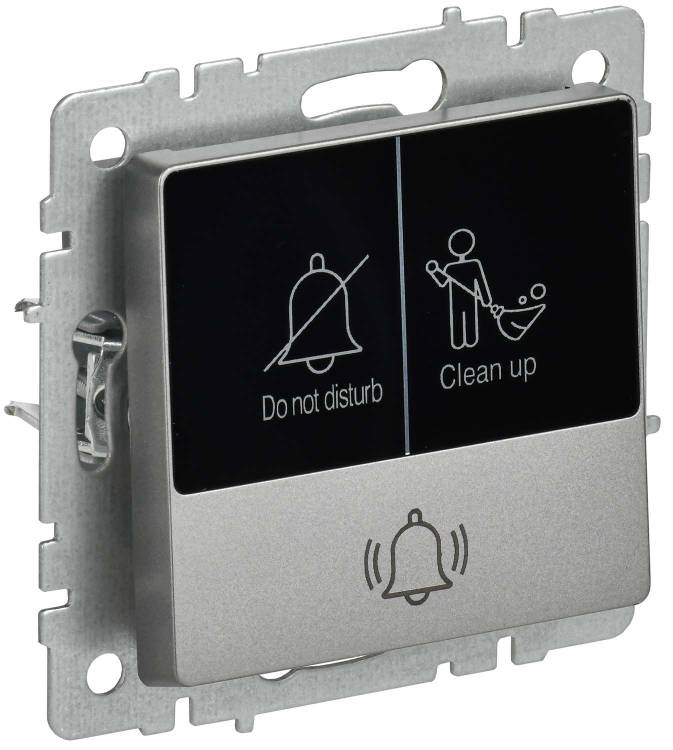 Кнопка звонка IEK Brite BR-V14-2-10-K46 сталь