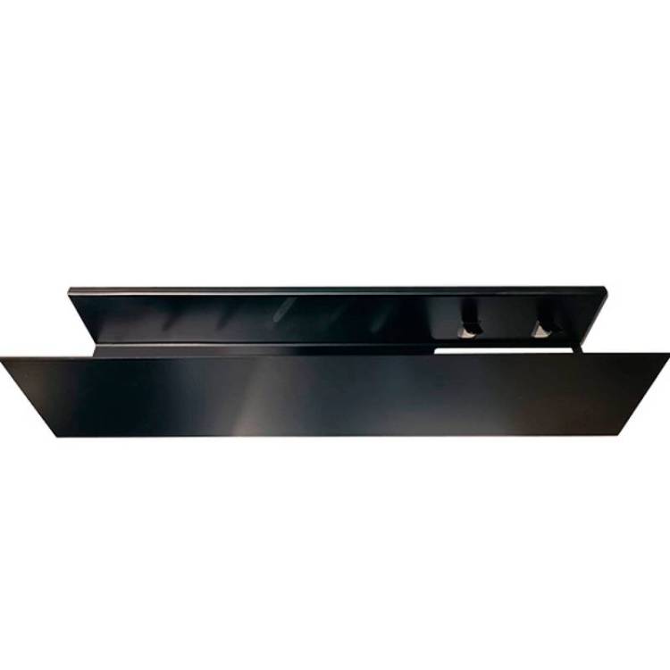 Полка Aquanet Магнум 274189 с крючками, черный матовый, 500х120х100