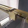 Душевая дверь в нишу Veconi Premium Trento PTD30-G-150-01-C4 профиль брашированное золото, стекло прозрачное, 150x200 фото 6