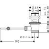 Донный клапан для раковины Hansgrohe 94139000 хром фото 2