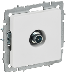 ТВ-розетка оконечная IEK Brite BR-A10-O-K91 арктический белый
