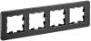 Рамка 4-постовая IEK Brite BR-M42-M-01-K02 черный