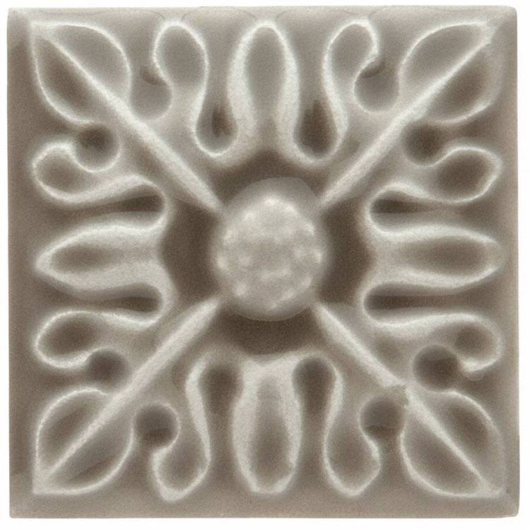Вставка Adex Studio ADST4062 Taco Relieve Flor №2 Silver Sands 3x3