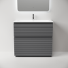 Тумба с раковиной Sancos Folk Floor напольная, 90x45x87, c двумя ящиками оснащенными доводчиками, Grey soft фото 5
