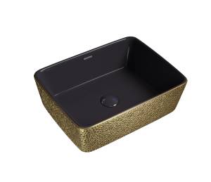 Раковина Grossman Color GR-3016GBL золотой, черный внутри