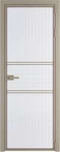 Межкомнатная дверь Profil Doors 2 AX цвет профиля Никель матовый, стекло безопасное 6 мм мору белый 800x2000