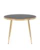 Стол обеденный Stool Group Гелиос EDT-134-TG DUAL стекло черный мрамор сталь золото 100x100x75 фото 2