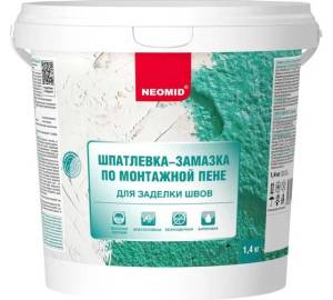 Шпатлевка замазка универсальная по монтажной пене Neomid 1.4 кг