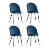 Набор из 4 стульев Stool Group Lilly Lilly HLR-63 X4 сине-зеленый