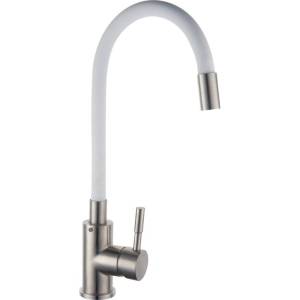 Смеситель для кухни РМС SUS124W-016F белый, сталь