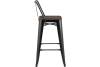 Стул полубарный Stool Group Tolix YD-H675E-W KD LG-01 черный глянцевый/темное дерево фото 2