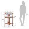 Стул полубарный Bradex Home Rich RF 0861 бежево-голубая рогожка, с ножками цвета орех фото 12