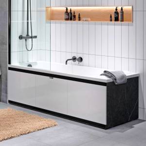 Экран под ванну Alavann Rita Black ALV1198001 белый, 174x7.2