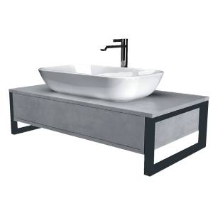 Тумба с раковиной 1MarKa Grunge Loft 70П Ц0000015938 Бетон светлый 1 ящ.