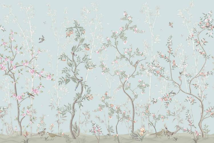 Фреска Ortograf Chinoiserie 33921 Spring garden light Филиграна со стразами FM-F/S