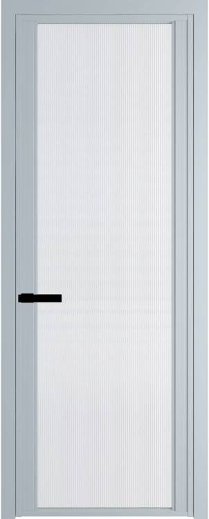 Межкомнатная дверь Profil Doors 2 AGP цвет профиля Серебро, стекло безопасное 6 мм мору белый 600x2000