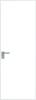 Межкомнатная дверь Profil Doors 1 AGK цвет профиля Матовый, стекло безопасное 4 мм монохром белый просветленный 600x2000