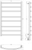 Полотенцесушитель электрический Сунержа Галант 3.0 30-5801-1060 Матовый белый, 100x60 фото 4