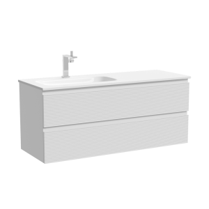 Тумба под раковину Sancos Folk FL120LW подвесная, 119.5x44.5x50, левая, Bianco