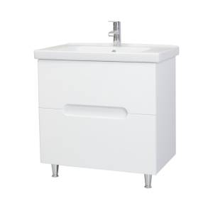 Тумба с раковиной Bellezza Андрэа 80 2 ящ. Белый