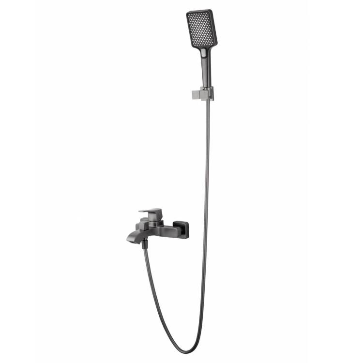 Смеситель для ванны Wonzon & Woghand WW-88037072-BGM с душевым гарнитуром, темный графит