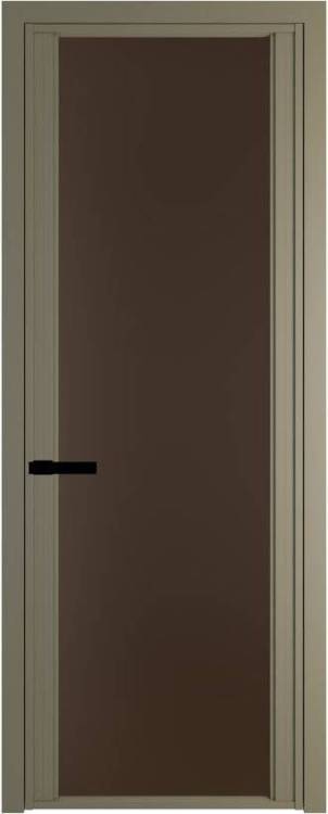 Межкомнатная дверь Profil Doors 2 AGP цвет профиля Шампань, стекло безопасное 6 мм монохром шоколад 800x2000