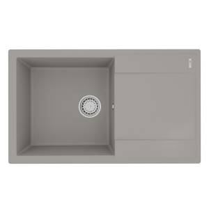 Кухонная мойка Lemark IMANDRA 840 9910033 врезная прямоугольная с крылом из кварцгранита грей