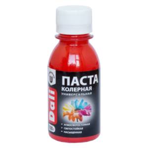 Паста колерная универсальная атмосферостойкая светостойкая насыщенная Dali красный 0.1 кг