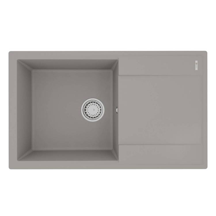 Кухонная мойка Lemark IMANDRA 840 9910033 врезная прямоугольная с крылом из кварцгранита грей
