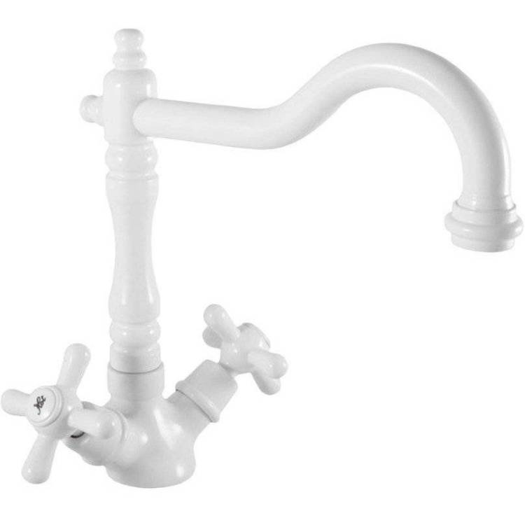 Смеситель для кухни Rav Slezak Morava Retro MK120.5/8B белый