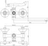 Смеситель для ванны с душем Haiba HB2125 фото 2