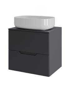 Тумба с раковиной Agger Свит SWE600ETGR-ST-7540W графит матовый, 60 см