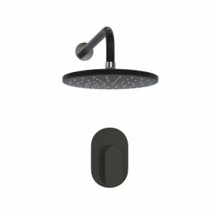 Душевой комплект Wasserkraft A12777 с верхней душевой насадкой, черный, встраиваемый