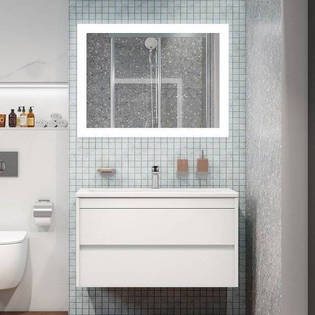 Мебель для ванной Art&Max Family 90, подвесная, Bianco Lucido