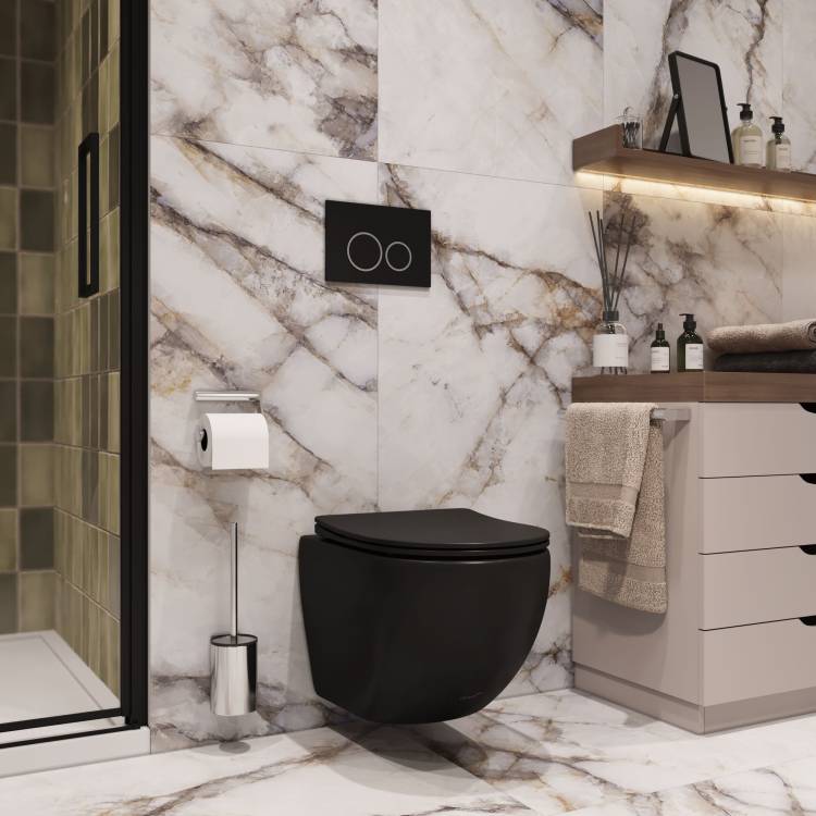 Унитаз подвесной Cerutti Spa Sella Aria MB CT9160 черный