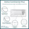 Чугунная ванна Delice Continental 170x75 с ножками фото 2