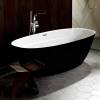 Акриловая ванна Cerutti Spa Greta CT10878 черная снаружи, белая внутри, 170x80