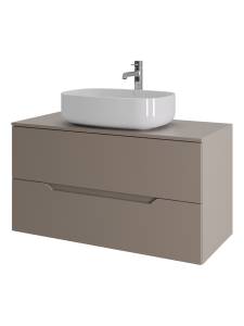Тумба с раковиной Orange Line Li-100TuLMDF+B07-540W латте матовый, 100 см