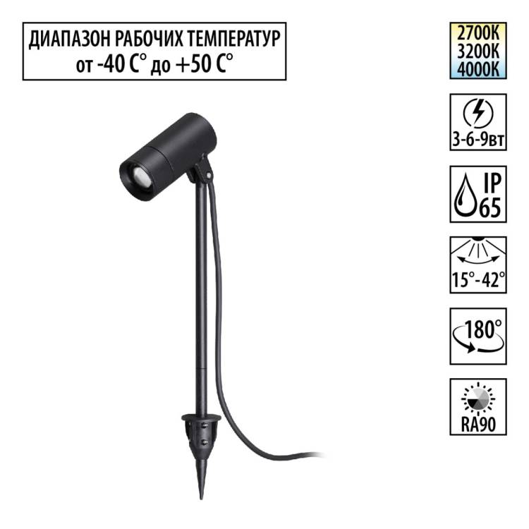 Грунтовый светодиодный светильник Novotech Landscape 359713