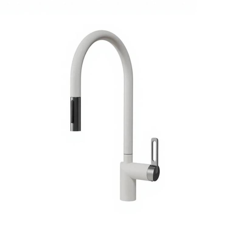 Смеситель для кухни Granula GR-8172 арктик, с выдвижным изливом