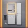 Тумба с раковиной Uperwood Modul подвесная, матовая, белая, графит, 50 см фото 7